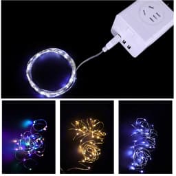 USB LED String Lights Led Copper Silver Wire Fairy Lights Waterproof 5/10/20M Garland For Christmas Wedding Party Decoration