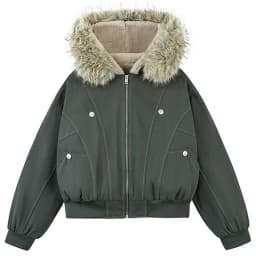 Winter Jackets Fur Collar Parkas Coat Men Vintage Thicken Fleece Warm Jackets Streetwear Harajuku Hip Hop Padded Jackets Outwear
