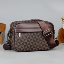 Fashion Pattern Men Small Bag High Quality PU Leather Crossbody Messenger Bag For Men Stylish Men Handbag Shoulder Bag Presents