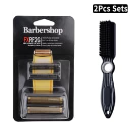 2Pcs Sets Hair Clipper Cutter Blade Head Cover Shaver With Comb Brush For Babyliss Replacement Net Knife Clipper Accessories