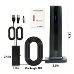 TV Antenna Indoor for All Smart TVs for Long Range and HD Digital with Amplifier Signal for Local Channels Supports 4K 1080P