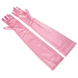 Women's Evening Party Formal Gloves Solid Satin Long Finger Mittens for Events Activities Red White Rose Color Party Cosplay