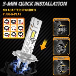 H7 H4 H1 Led Headlight Bulbs Mini Wireless 4500000LM 6000K CSP for Car Headlamp Auto Diode Lamps H11 9006 Led 12V Automobile