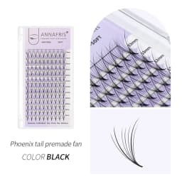 ANNAFRIS Pointy Base Premade Volume Fans Russia Volume Eyelash Extension Phoenix Tail Faux Mink Individual Lashes