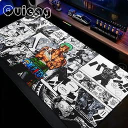 Roronoa Zoro One Piece Anime Black Mouse Pad HD Printing Gaming Mousepad PC Keyboard Carpet Non-Slip Office Non-slip Desk Mat