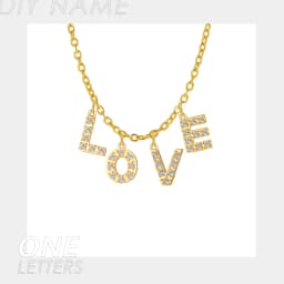 EMANCO Customized Name Necklace Personalized Zircon Letter Stainless Steel Choker Necklace Pendant Nameplate Gift Dropshipping