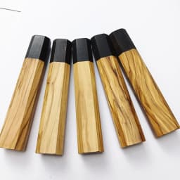 1piece Olive Wood + Ebony Octagonal Knife Handle for DIY Semi-finished Damascus Knife Handle Material Kitchen Knife Handle