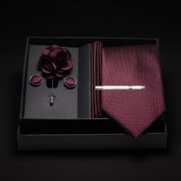 JEMYGINS New Designer Silver Gray Ties For Men Wedding Party Neck Tie Pocket Square Cufflink Pin Gift Box Set Gravat Accessories