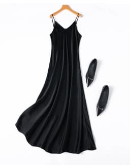 TAJIYANE 100% Mulberry Silk 21 Mommes Long Dresses Woman Summer 2025 New Satin Slip Dress Many Colors Ladies Clothes платье