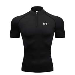 Compression Shirts Men Running Short Sleeve T-shirts Gym Clothes Summer Tight Fitness T Shirt Quick Dry Muscle Polo Shirt