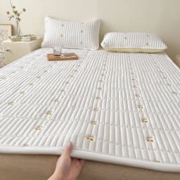 Spring Autumn Comfortable Durable Mattress Toppers Soft Breathable Soybean Fiber Filling Bed Pads Keep Warm Quilted Mattress Pad