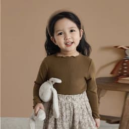 Toddler Girls Chic Ruffle Lace Turtleneck Top Soft Stretch Imitation Wool Long Sleeve Blouse Kids Casual Daily Wear Shirt