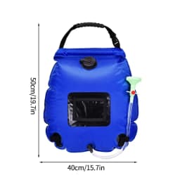 20/40L Portable Camping Shower Bag Solar Shower Bag Camping Bathroom Heating Water Storage Container with Switchable Head