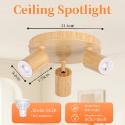 Modern LED Ceiling Spotlight Replaceable Bulb GU10 Spot Lamp for Living Room Bedroom Kitchen Energy Efficient Ceiling Lighting