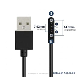 Smart Watch Magnetic Charging Cable USB Charger 2Pin 4Pin 5Pin Power Line For Smartwatch Earphone Glasses Juicer Beauty Devices