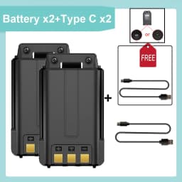 UV5R Battery USB Type C Fast Charge Baofeng Walkie Talkie 1800mAh/3800mAh Li-Ion Enlarge Battery Upgrade For UV-5RE BF-F8 Radios