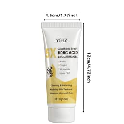 Kojic Acid Deep Cleansing Exfoliating Gel, Evens Out Skin Tone, Eliminates Dark Spots and Dullness, Long-Lasting Moisturizing, Cleans Pores - Non-Greasy, Suitable for Both Men and Women - Whitening and Moisturizing, for Day and Night Use, 50g