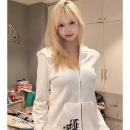 Gothic Style Black Hoodie Jacket Women's Slim Fit Waist Cinched Zipper Open Cardigan Autumn 2025 New Fashion High Street