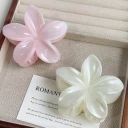 Elegant Flower Hair Clip Crab 8cm Large Plastic Hair Claw Clips For Women Hairclip Cute Beach Hair Accessories Hawaiian Barrette