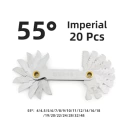 55/60 Degree Thread Plug Gauge Metric Imperial Gear Tooth Screw Pitch Gauges Carbon Steel Measuring Tool Tap Thread Measurement