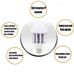 1/5PCS Electric Mosquito Zappers Killer Fly Trap Electronic Light Bulb Lamp Home Backyard Indoor Outdoor Mosquito Killer Lamp