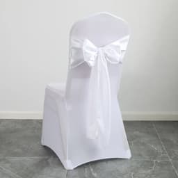 Wedding Decoration Chair Satin Sash Bow Tie Self-Tie 10 Pieces Per Lot Plain Solid Colour Birthday Party Festival Hotel Holiday
