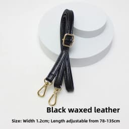 New Yu Black Leather Bag Strap Single Shoulder Crossbody Bag Long Strap School Bag Backpack Accessories Women's Bag Belt