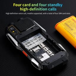 YEEMI Q9 2G/4G Network Feature Phone 4 SIM Rugged Phones 3.5 Inch 18000mAh Big Battery Loud Voice Phone For Elder Cellphone SOS