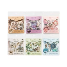 50pcs Cutting Language Flower Series Creative Retro Flower Adhesive Stickers DIY Handmade Scrapbook Aesthetic Stationery Sticker