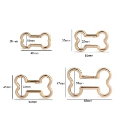 10/30/100PCS Bone Shape Open Metal Buckles Carabiner Clip Keyring Buckle For Key Chain Backpack Handbag Purse Strap Accessories