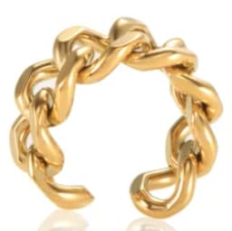 Wholesale High End Waterproof Three-dimensional M Letter Hollow Stainless Steel Finger Ring Trendy for Women Personalize Jewelry