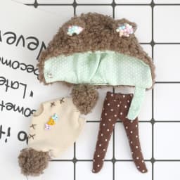 New Cute Bear Doll Clothes Hat+Coat+Pants Macaron Color Dolls Clothing For Ob11,Obitsu 11,Molly, Gsc, Ymy Dolls 1/12 Bjd Dolls