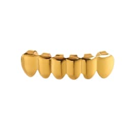 Gold Silver Plated HIP HOP Teeth Grillz Top & Bottom Grills Set With Silicone Real Shiny Vampire Tooth Sets