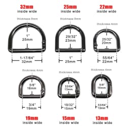 HZYUEGOU D Shape Type Spring Ring Openable Leather Bag Handbag Strap Buckle Connect Keyring Dog Chain Snap Clasp Clip Carabiner