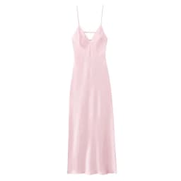 Women Solid Satin Sling Long Dress Casual Backless Sleeveless V-neck Pleated Gowns 2026 Summer Vacation Evening Party Robes