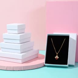 12pack Simple White Paper Jewelry Box Earnail Ring Bracelet Necklace Display Valentines Day Wedding Birthday Gift Packaging Boxs