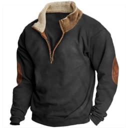 Spring Autumn New Men Wool Collar Half-zipper Hoodies Sweatshirts Print Casual European American Trend Jacket Long-sleeved Tops