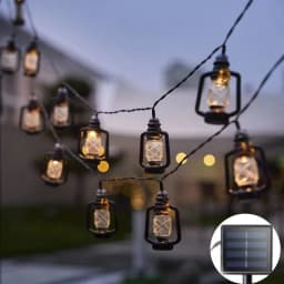 LED Solar Lamp String Lantern Bottle Retro Light String Christmas Decoration Lamp Garden Atmosphere Light Outdoor Camping Light