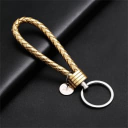 PU Leather Braided Woven Rope Wristlet Keychain Strap For Men Women Quality DIY Key Chains Bag Car Key Ring Jewelry Accessories
