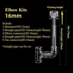 DIY Acrylic Aquarium Skimmer Lily Pipe Spin Surface Inflow Outflow Water Plant Tank Filter Cleaning Fish Tank Accessories