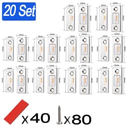 Strong Magnetic Cabinet Catches Ultra-Thin Door Magnets Stops Invisible Adhesive Drawer Magnet Catch for Kitchen Closet Closer