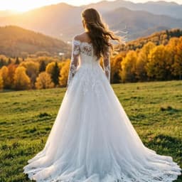 Customize To Measures Wedding Dress Long Sleeve A_line FLoor Length Tulle Lace Appliques BRidal Gown Princess Long Sleeve Robe
