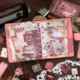 Journal GO 30pcs Manor Letterhead Vintage Flower Label Collage Scrapbook Sticker Creative DIY Journaling Card Craft Making Decal
