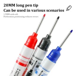 1/3PCS 20mm Long Head Marker Pens Large Capacity Deep Waterproof Four Color Marker Oily Marking Pen Metal Woodworking Tools
