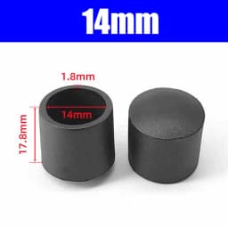 Round Black PVC Soft Rubber Pipe Sleeve Tube Cap Table Chair Foot Pad Protective Cover 6 8 10 12 14 16 19 20 22 25-120mm