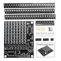 DIY Electronic Kit 64LED/256LED Red Display LED SMD Dot Matrix Advertising Screen Fun Soldering Practice Welding Practice Kit