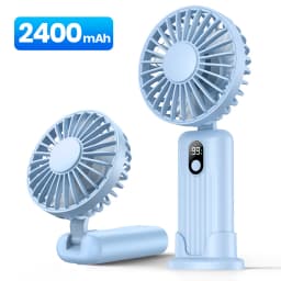 TOPK 5000mah Mini Portable Fan, USB Desk Electric Fan, Small Personal hand Fan with USB Rechargeable Cooling Neck Fans for Room