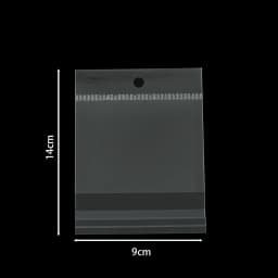 100pcs/Lot Various Sizes Transparent Bag Self Adhesive Plastic Hanging Opp Pouches Seal Gift Bag for Jewelry Display Storage Bag