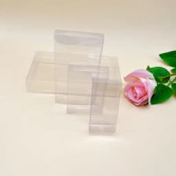 100pcs ABC Clear PVC Transparent Boxes for Jewelry Packaging Box Wedding Candy Chriastmas Gift Box Plastic Storage Boxs 2 Sides