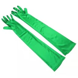 Women's Evening Party Formal Gloves Solid Satin Long Finger Mittens for Events Activities Red White Rose Color Party Cosplay